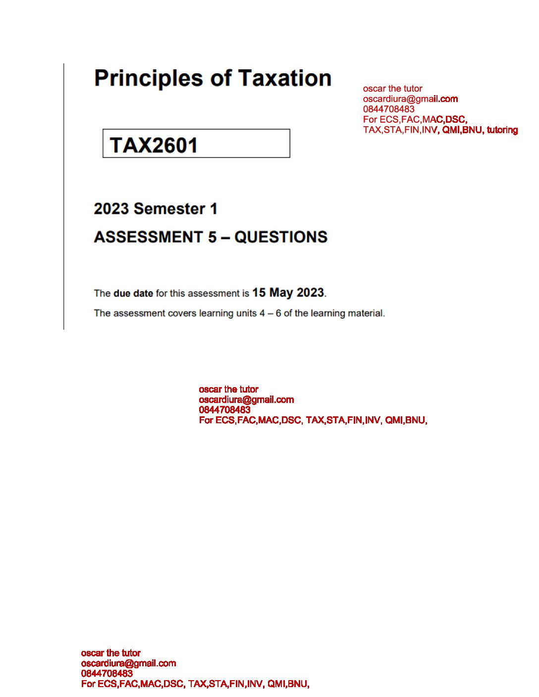 tax2601 assignment 5