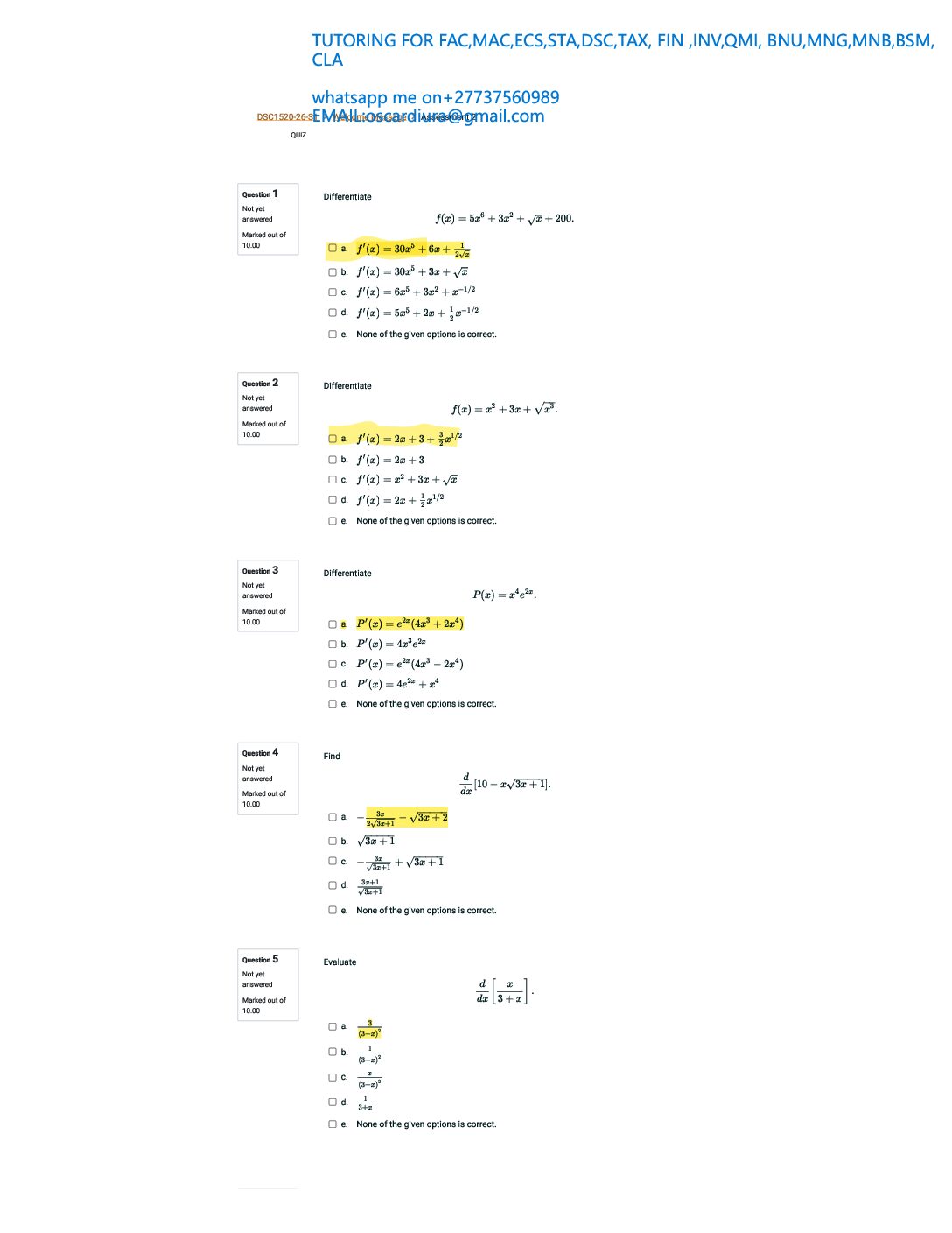 DSC1520 ASSESSMENT 2 SEM 1 OF 2026 EXPECTED QUESTIONS AND ANSWERS