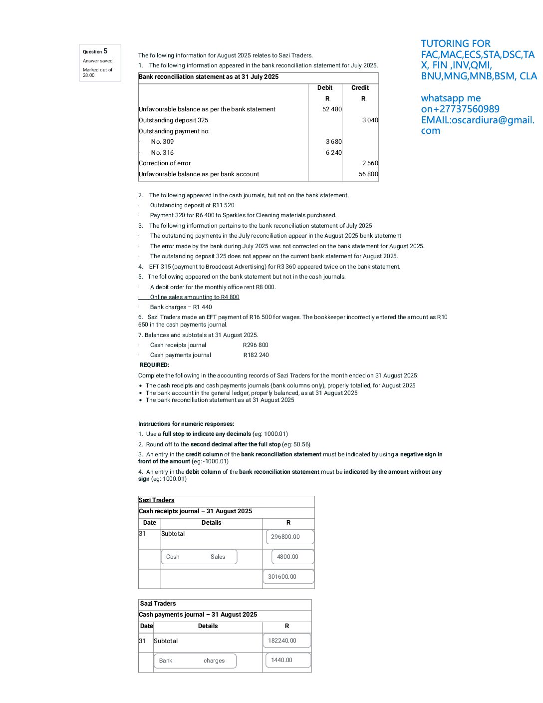 FAC1502 ASSESSMENT 3 SEM 1 OF 2026 EXPECTED QUESTIONS AND ANSWERS