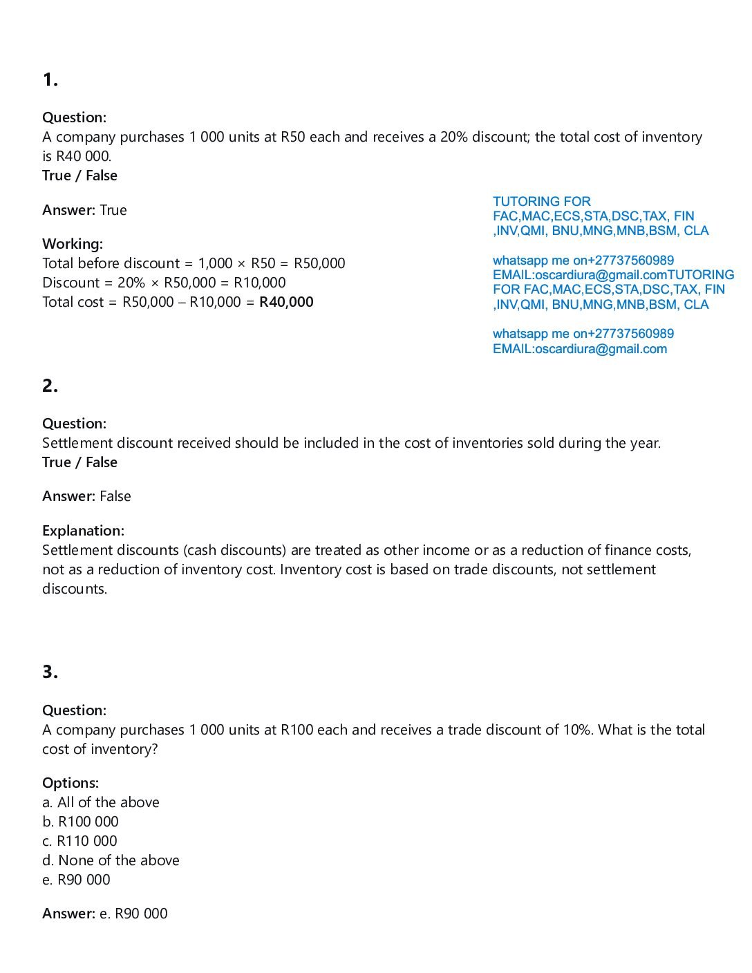 FAC1601 ASSESSMENT 1 SEM 2 OF 2026 EXPECTED QUESTIONS AND ANSWERS