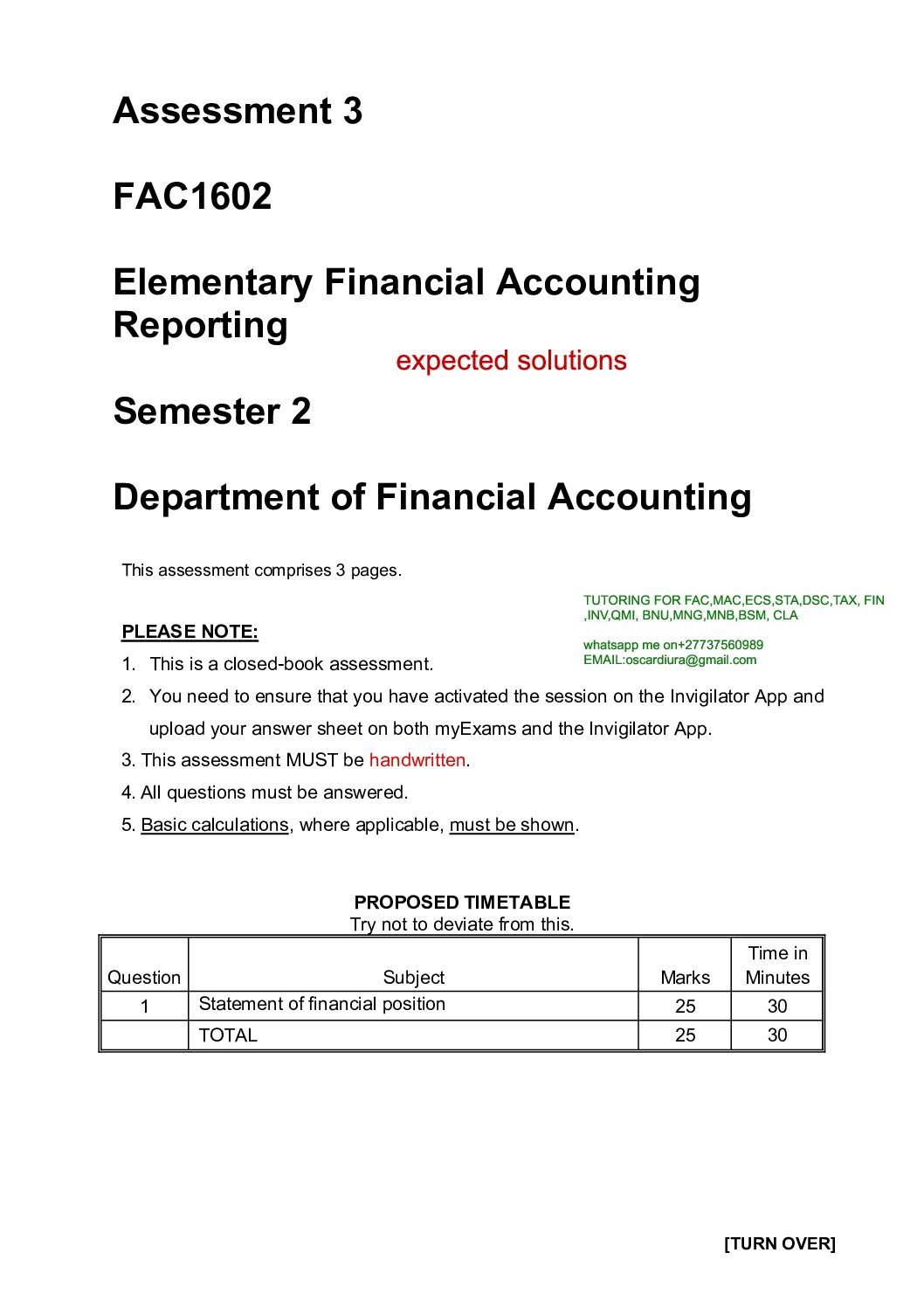 FAC1602 ASSESSMENT 2 SEM 2 OF 2026 EXPECTED QUESTIONS AND ANSWERS