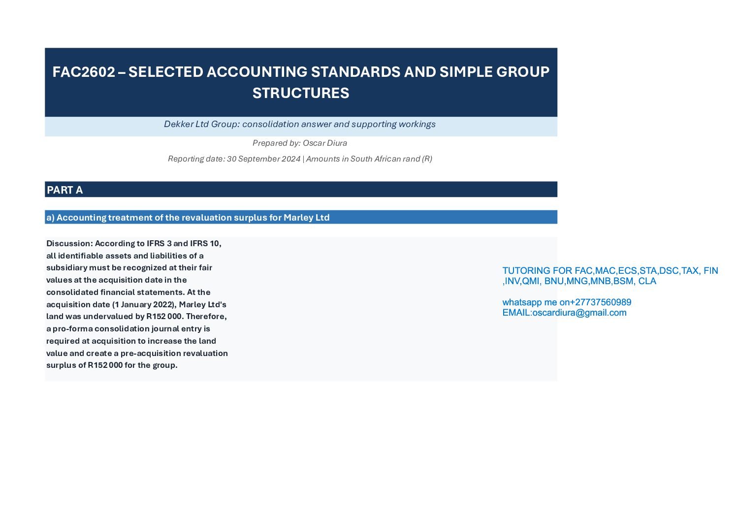FAC2602 ASSESSMENT 2 SEM 2 OF 2026 8 SEPT EXPECTED SOLUTIONS